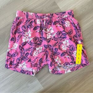 New Margaritaville Women's No Passport Required Short S Pink Palm Tropical